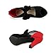 GATUXUS Open Toe Women Platform High Heel Shoes Bows Strappy Sandals (9, BLACK MIX RED, numeric_9)