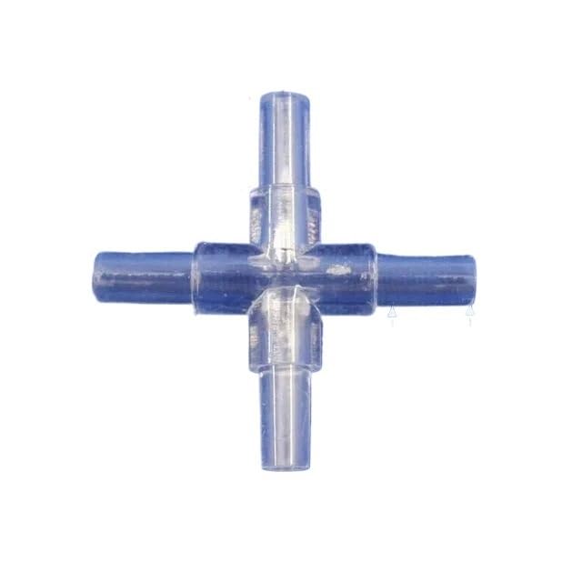 5pcs 5mm Transparent Acrylic Oxygen Tube Connectors Aquarium Fish Tank Air Hose Distributor Elbow Tee Splitter Connector(Cross,200pcs)