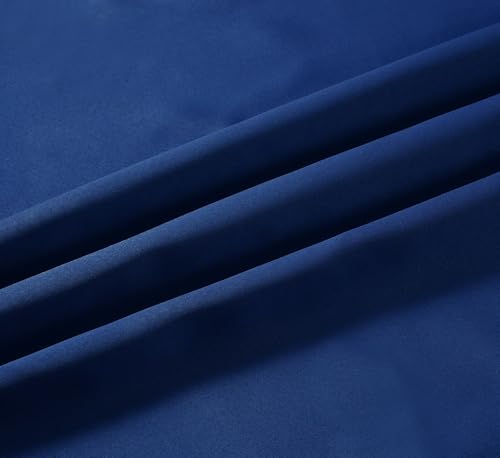 Image of LaVichitra 2 Pieces Solid Premium Blackout Curtains - Thermal Insulated, 3 Layered, 100% Opaque Window - 4 feet, Navy Blue