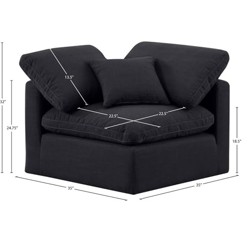Sillón contemporáneo plegable lino Negro miniatura 3