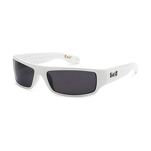 White Harcore LOCS Sunglasses with Free Micro Fiber Bag