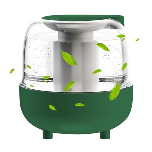 Humidificador de Plantas | Humidificador para Plantas de Interior, humidificador silencioso con 2 Salidas de Niebla, luz Nocturna, humidificador USB automático con luzHumidificador USB con luz