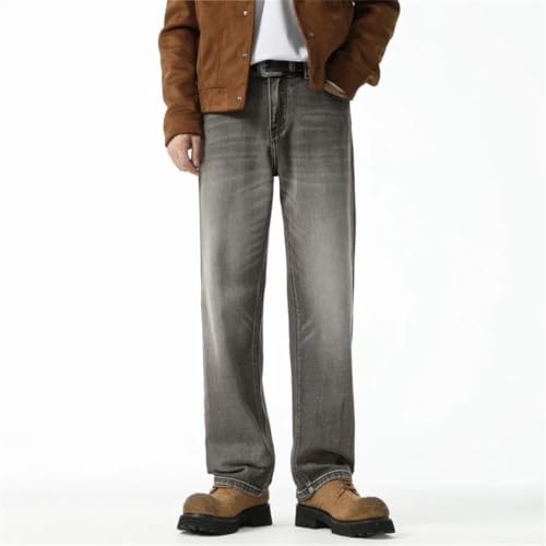 Men's Slim Fit Stylish Straight Loose Jeans Classic Washed Jeans3