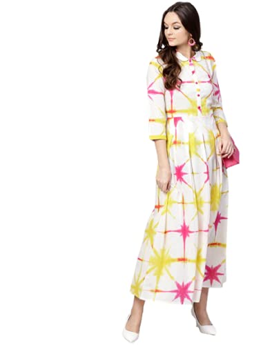 Redine enterprise Girls Polly Crepe Girls Dress (Multicolor)