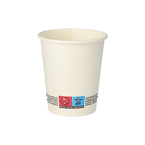 Gobelets carton jetables blancs de 7 oz pour boissons chaudes 20cl - 5