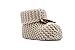 Weiche Babyschuhe gestrickt, Babychucks Unisex Strickschuhe, warme gehäkelte Stricksocken für Neugeborene 0-6M (Beige)