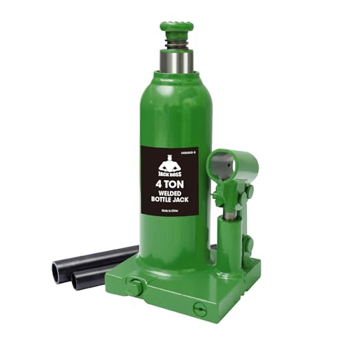 Jack Boss Bottle Jack 4 Ton (8,000 LBs) Hydraulic Car Jack, Fit for Auto Truck Repair and House Lift, Green