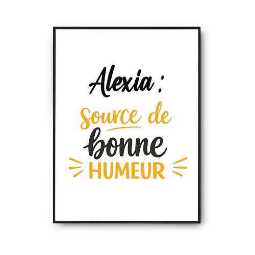 Poster anniversaire Alexia Otshirt, une idée cadeau humour pour décoration murale