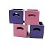 Melody Jane Dollhouse 4 Modern Purple & Pink Cube Storage Boxes Miniature 1:12