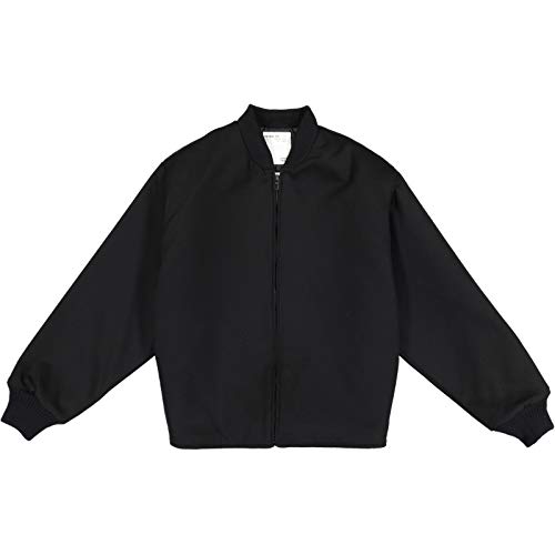 DeMoulin Marching Band Duty Jacket, 100% Wool, Quilted Padded Lining, Stretch Rib Collar and Wrists, Made in USA, Black, Size 42XL