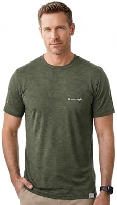 Men's 100% Merino Wool T Shirt, Outdoor Base Layer Tee
