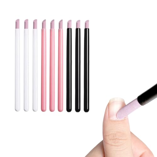 Pumice Stone Cuticle Sticks,9PCS Nail Polish Quartz Pen Pusher Stick,Cuticle Remover Nail Art Manicure Pedicure Tools for Beauty Salon Peeling Dead Skin Repairing ﻿
