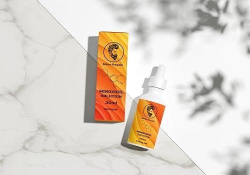 Mane Regain - Minoxidil 5% Solution - serum do odrastania włosów na wypadanie włosów, odrastanie włosów i grubsza formuła