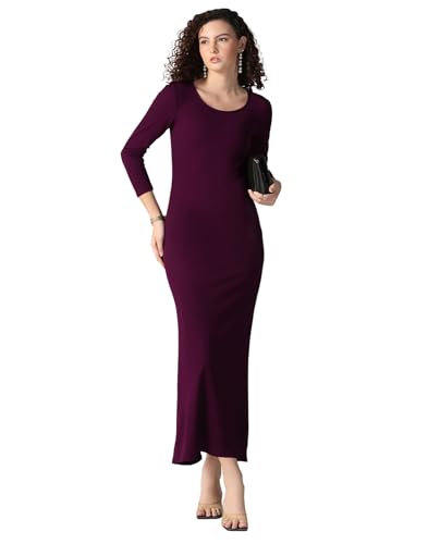 Image of Selvia Lycra Bodycon Dress for Women, One Piece Western Dress for Women