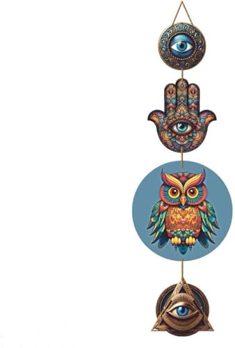 Image of CAPIO ART Welcome Wooden Quote Wall Hanging Decoration Items for Home Decor | Mdf Art for Living Room & Bedroom | Decorative Item for Office & House | Gifts Modern Wood Hanger - Owl-3