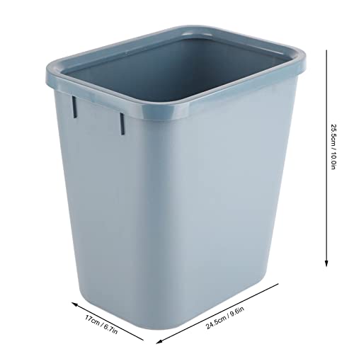 Caneca de basura rectangular de plástico 8L gris miniatura 2