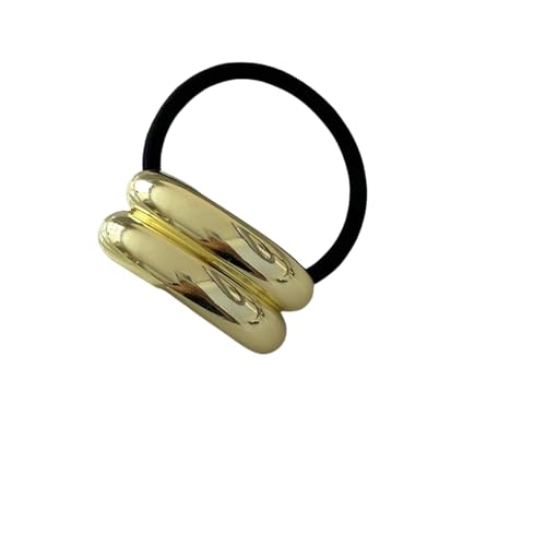 Metal Hair Tie with Smooth Elastic Band, Minimalist Retro Hair