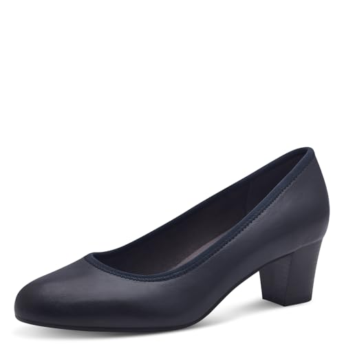 Jana Damen Pumps Kleiner Absatz Vegan, Blau (Navy), 39 EU