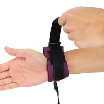 Image of Gooby Ripstop Z Wristband Surfer Leash, Purple, 6 FT | Hands-free wristband; Ripstop scratch-resistant; 6 ft; Adjustable hook-and-loop fastener; Match your harness
