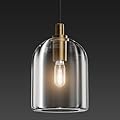 YIOSI Brass Pendant Light Fixtures, Crystal Modern Pendant Lights, Indoor Pendant Light for Kitchen Island Dining Room Living Room Bedroom Bathroom, E12 Bulb Included