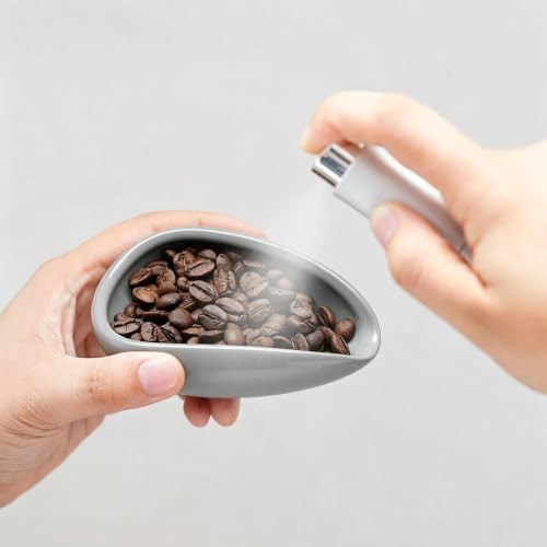 Image of watchget Ceramic Coffee Dosing Cup & Tea Storage Tray, Gray | Single Dose Measuring Container for Coffee Beans & Loose Leaf Tea Dosing Vessel; Hold 20-25g Coffee Beans