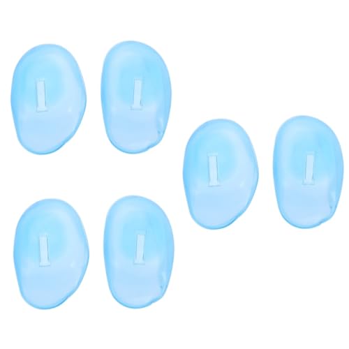 MERRYHAPY 12組 イヤーシールド サロンイヤーカバーヒートプロテクター シャワーイヤーカバー 青い髪のトナー 耳栓 シャワー用の耳カバー サロンイヤープロテクション 髪を染める耳 Blue