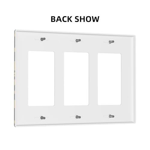 Decorative Outlet Covers Black Background with Golden Spiderweb Spider 3 Gang Outlet Cover Wall Plate Triple Rocker Light Switch Cover Plate Switch Plate Covers for Home Decor