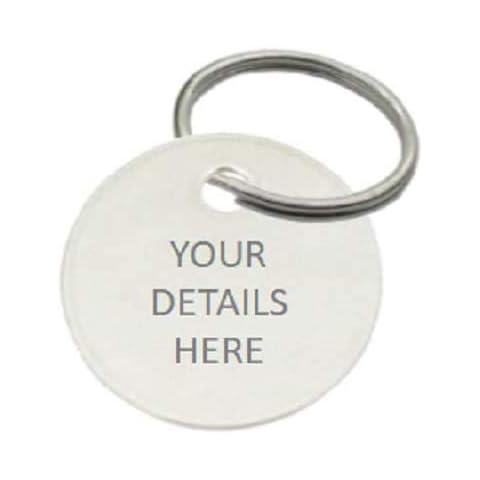 Identity-Plus: Quality Bronze or Nickel Round Dog, Cat Pet ID Tag, Free Engraving & P+P (20, 25, 30mm) (25mm (Nickel)) Cover