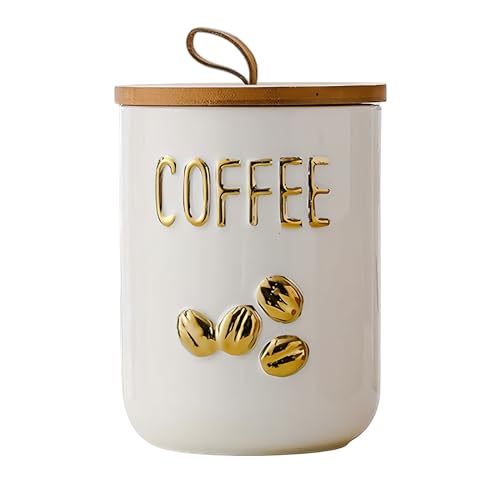 CompadreBol Pot en Céramique pour CAFÉ avec Couvercle Hermétique, Récipient pour Stocker des épices, Bocal d'une Capacité de 800 ml / 24,05 oz