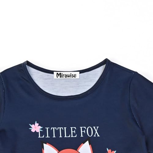 Image of Mirawise Girls 3 Pc Pajamas Sleepwear Cotton Pjs Clothes Set 4-13 Years