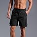Sinzelimin Men's Bermuda Shorts 2025 Fashion Solid Color Slim Fit 5'' Cargo Pants Summer Beach Casual Comfy Short Sweatpant Style002 Black X-Large