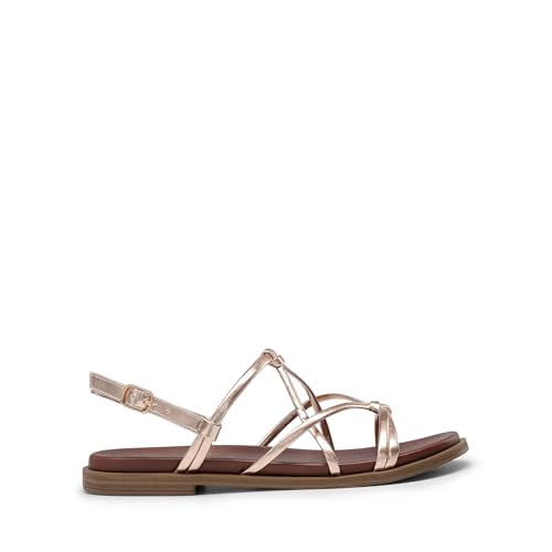 DREAM PAIRS Women's Sandals Cross Strappy Gladiator Dress Flat Sandals Daily Casual Comfortable Summer Shoes2