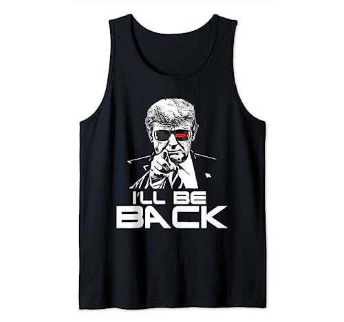 Voltarei em 2024 Donald Trump For President Funny Sunglass t-shirt sem mangas