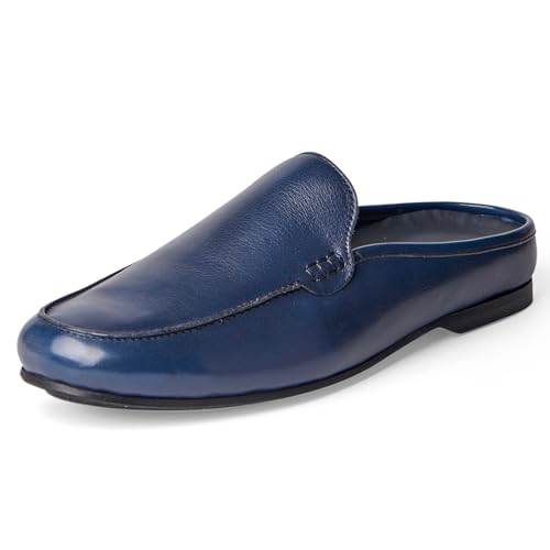 Carlos Santana Planeo Slides for Men | Leather Footbed | Rubber Outsole