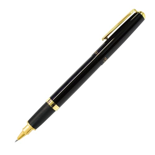 Image of OHTO CR01 Ceramic Roller Pen Black Body with 0.7mm Blue Ink, Refillable Smooth Writing Pen with Ergonomic Grip, Durable Metal Body - Ideal for Professional & Students for Everyday Use [Without Box]