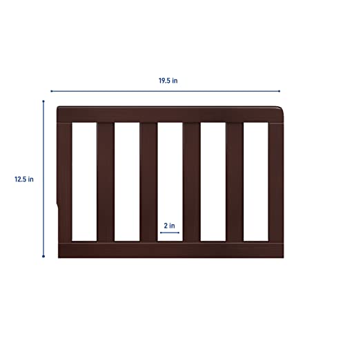 Image of Storkcraft & Graco Toddler Safety Guardrail with Slats (Espresso) - GREENGUARD Gold Certified, Converts Compatible Storkcraft & Graco Crib to Toddler Bed, Each Guardrail Sold Individually