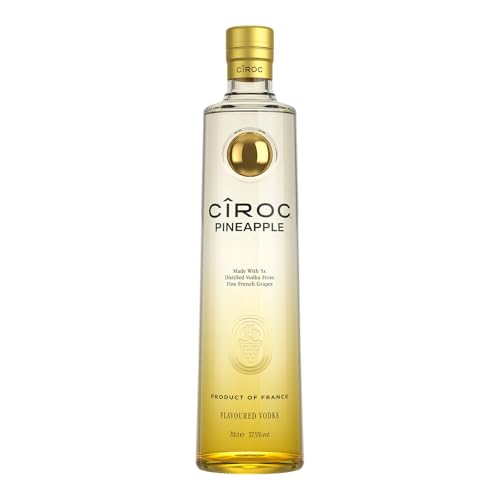 Cîroc Pineapple Vodka, 37,5 vol, 70cl, Sabor Tropical, Infusionado con Sabores Naturales de Piña Fresca