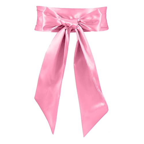 JASGOOD Women Sash Belt for Bow Dress Long Satin Waist Belt for Wedding Party Special Occasion 3.7