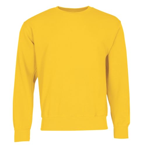 Fruit of the Loom Men's Set-In Classic Sweater, Sunflower, Medium