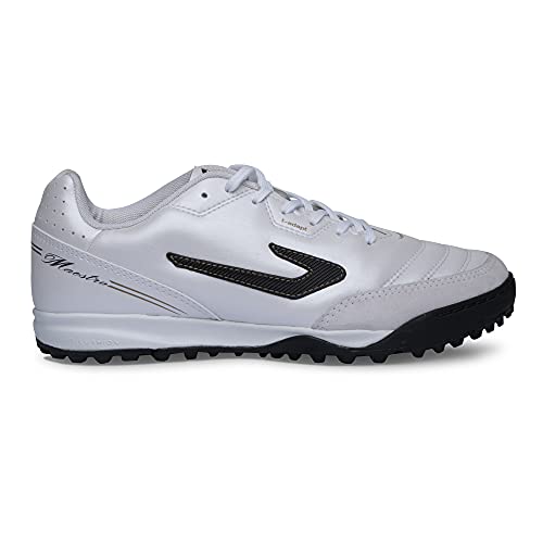 Chuteira Topper Maestro TD III Society, Masculino, Branco/Preto/Dourado, 39