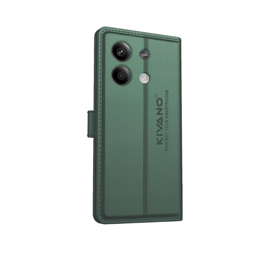 Image of Compatible with Poco M6 Plus 5G / Redmi 13 5G Flip Cover | Leather Finish | Inside Pockets & Inbuilt Stand | Shockproof Wallet Style Magnetic Closure Back Cover Case