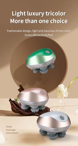 Image of Head Massager For Scalp, Scalp Massage, Electric Scalp Massager, Hair Massager For Hair Growth, Body Massager,Relieving Tight Stiffness Muscles,Promote Bonding (Goldan)