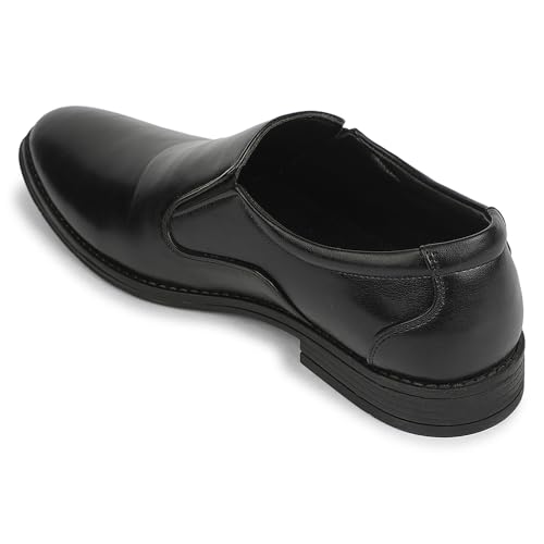 Image of Liberty Healers HML-87E Black & Brown Formal Non Lacing Mocassin Shoes for Men
