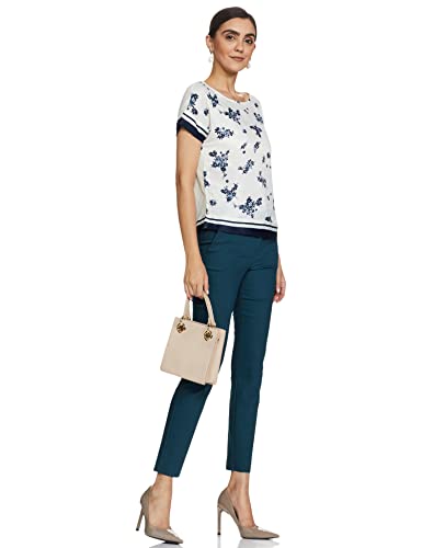 Image of Marks & Spencer Womens Printed Viscose Round Neck Regular Fit Top