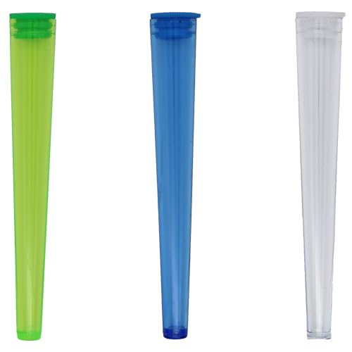 Conos de plástico herméticos con tapa para guardar cigarrillos enrollados, tamaño extragrande