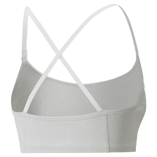 PUMA PUMA Women's Low Impact Studio Foundation Bra, Light Gray Heather, 3X-Large