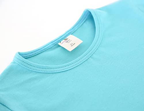 Image of Lilax Girls Short Puff Sleeve Cotton T-Shirt, Toddler & Little Girls Top | 95% Cotton Puff Sleeve Tee; Crewneck, Short Sleeve; Toddler & Girls Sizes 2T-12; for School, Play & Everyday; Machine Wash