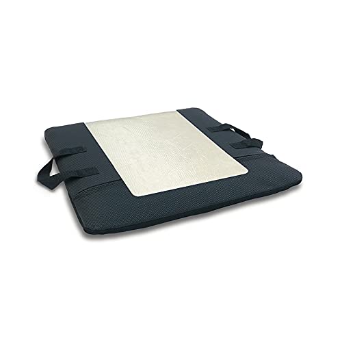 Adiggy Medical | Coussin gel extra plat pour fauteuil roulant ou voiture | Housse 3D avec base antidérapante et deux poignées Cover