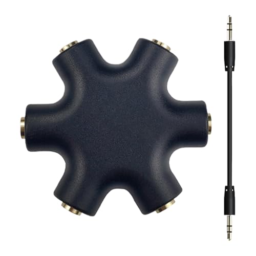 Headphone Splitter - 3.5mm Jack Adapter, Stereo Audio Connector, Compact Portable Plug, Durable Build, Clear Sound Transfer, Eas