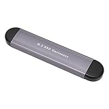 M.2 NVMe NGFF SSD Enclosure, Type C USB3.0 2 in 1 M.2 NVMe NGFF Dual Protocol Inline SSD Hard Drive Enclosure, SSD Enclosure Adapter for Tablet Desktop Computer (Grey)